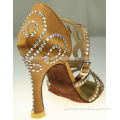 Flower Crystal Heel Latin Dance Shoes , New Women Shoes Dance